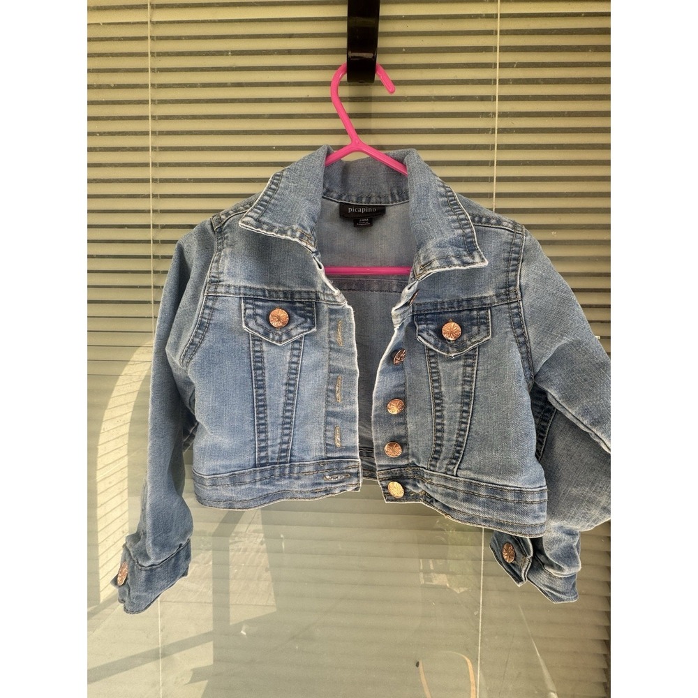 Picapino Cropped Jean Jacket size 2t Girls